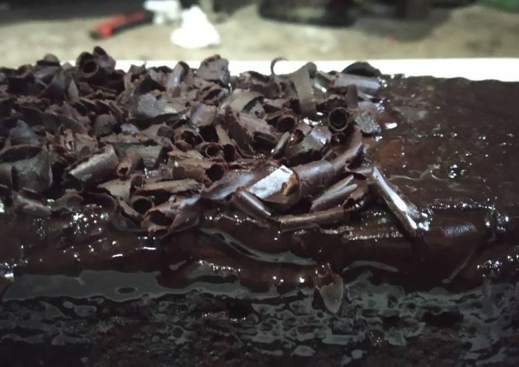 Bagaimana Membuat Brownies kukus with choco ganache, Bisa Manjain Lidah