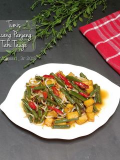 Foto resep Tumis kacang panjang, tahu, tauge