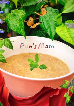 Hình của món Soup khoai lang- quinoa- kê nếp- tép riêu.