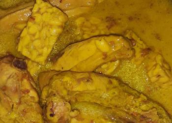 Resep Unik Opor Ayam Tempe Darurat!!! Lezat Mantap