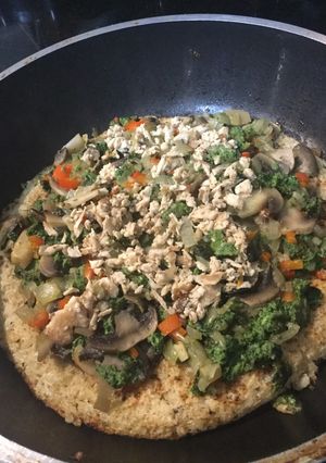 Una foto de Pizza de coliflor SIN HARINA