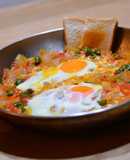 [土耳其料理] 經典土耳其式家常早餐 番茄蔬菜蛋(整顆蛋版) Menemen/Turkish style egg