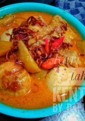 Foto resep Kari telor, tahu, kentang