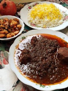 عکسی از دستور فسنجان شیرین با شیره انگور