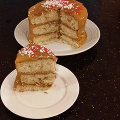 A picture of Cinnamon Spice Crunch Layer Cake.