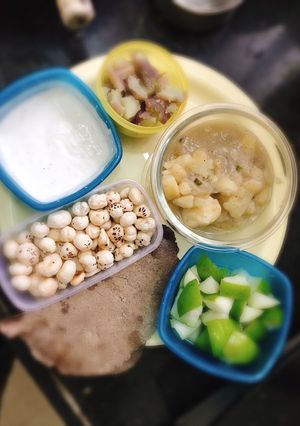 A picture of Navratri vrat Thali.
