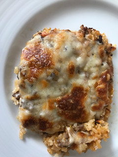 Una foto de Arroz integral a la milanesa