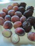 Uvas geladas, com ou sem chocolate