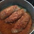 Solomillos con piñones al brandy