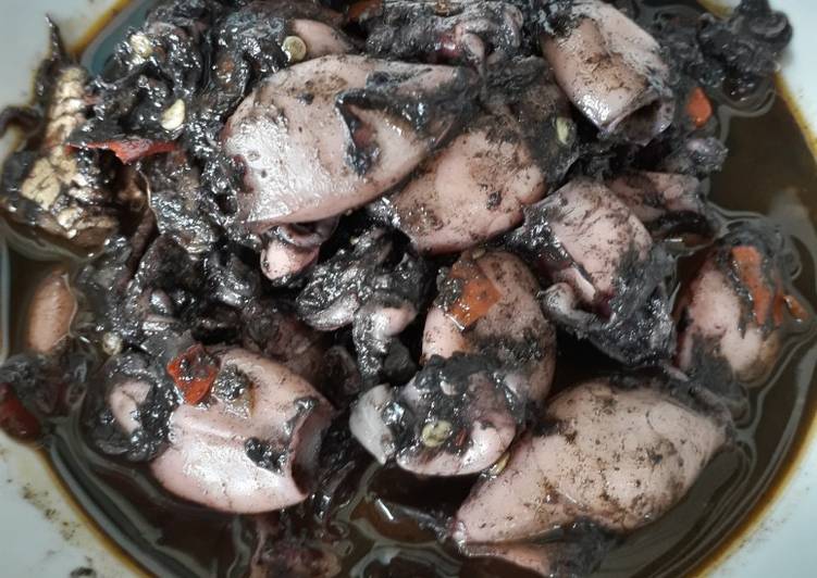 Proses memasak Cumi Hitam Kental ala Surabaya, Menggugah Selera