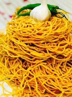 A picture of Garlic sev (without machine).