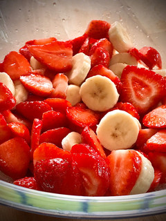 Una foto de Fresas con plátano