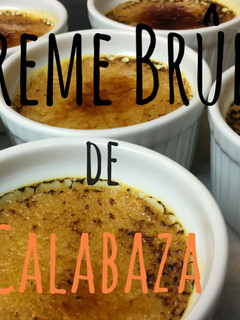 Una foto de Creme brûlée de calabaza