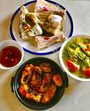 Mâm cơm gia đình: canh chua cá hú, cá hú kho tiêu