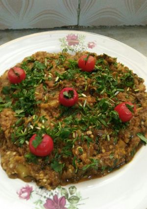 A picture of Baigan ka bharta.