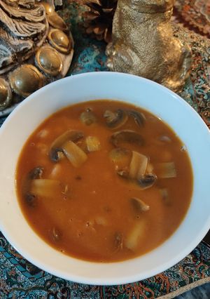 عکسی از دستور خوراک لوبیا با قارچ
