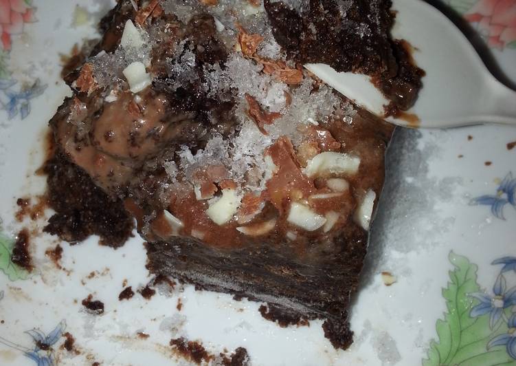Recipe of Perfect Moist Chocolate Nut Cake In Crushed Sugar Granules