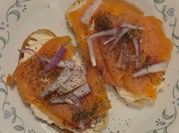 A picture of salmon cream cheese bread
