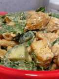 Chicken pasta caesar salad