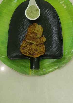 A picture of Rajma Mung beans pumpkin cabbage pancake.