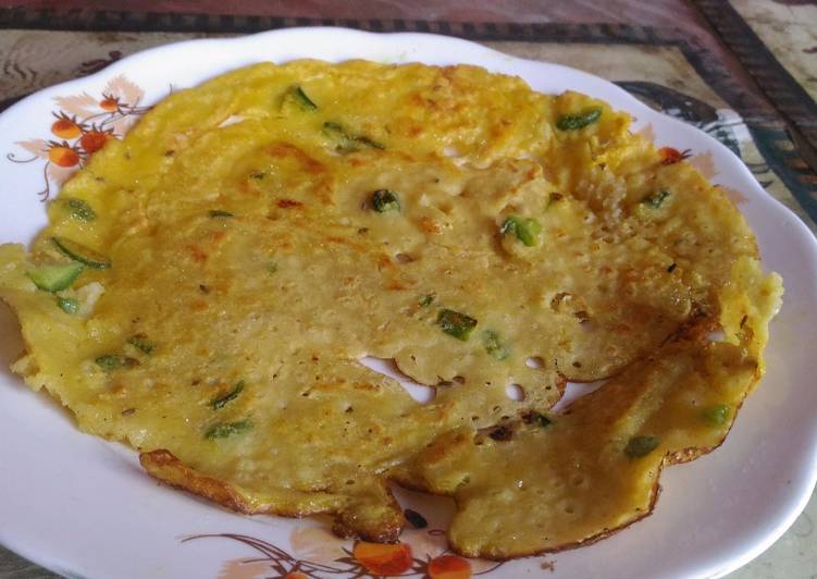 Recipe of Any-night-of-the-week Suji besan ka cheela