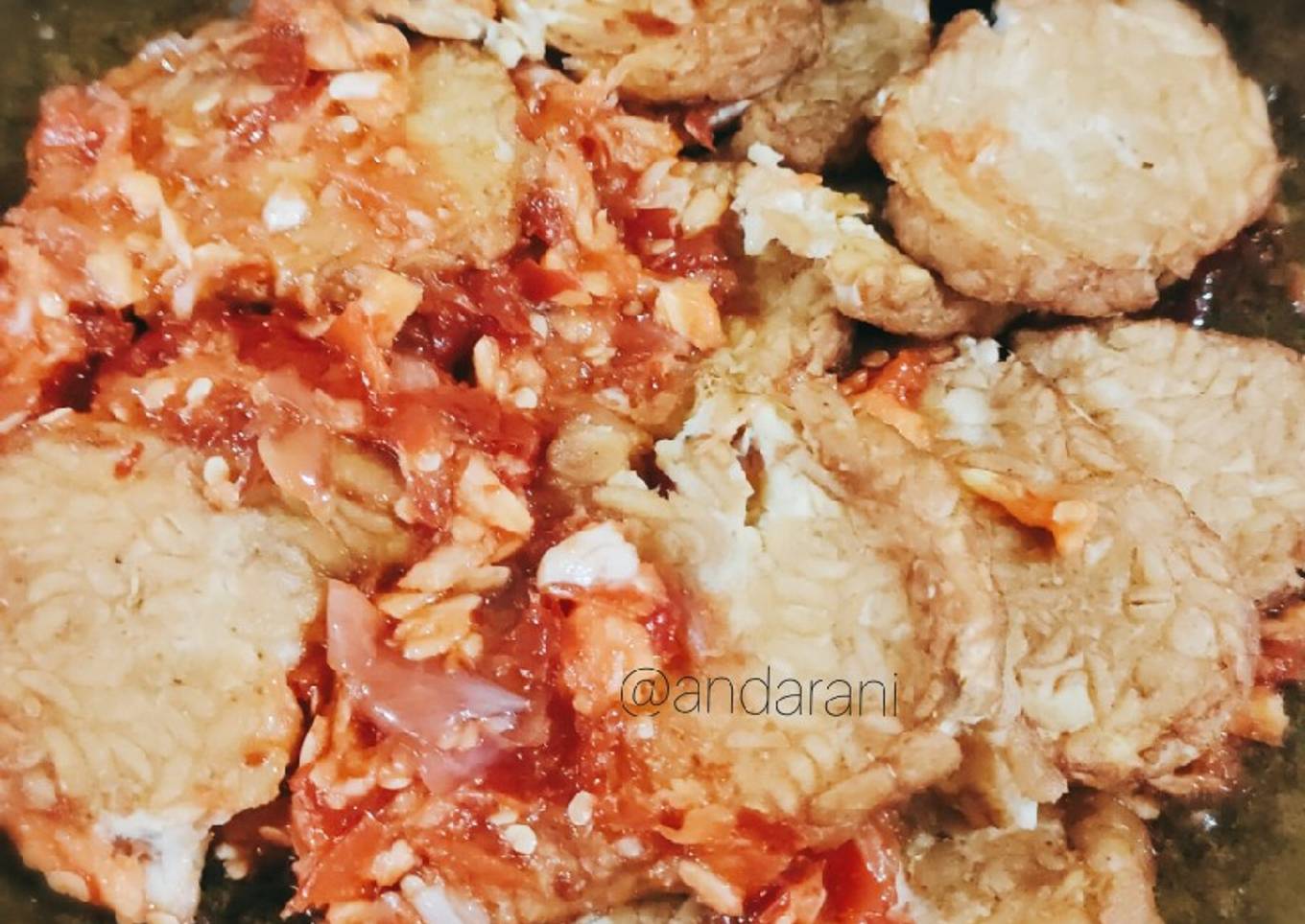 Tempe Penyet Sambal Bawang