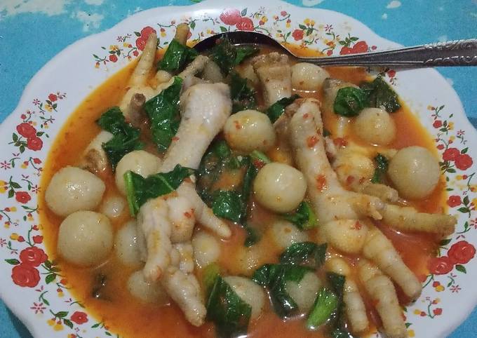 Resep Bacil ceker kuah pedas yang Enak