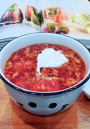 Hình của món Chè mochi thanh long đỏ.
