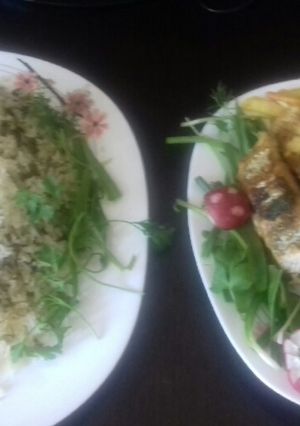 عکسی از دستور سبزی پلو با ماهی
