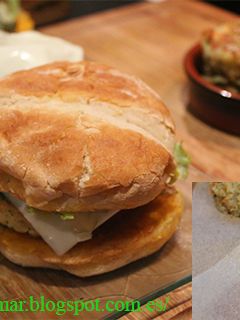 Una foto de Hamburguesa de surimi y gambas (Cangreburguer)