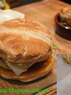 Una foto de Hamburguesa de surimi y gambas (Cangreburguer)