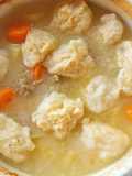 Oven cooked Irish stew and dumplings