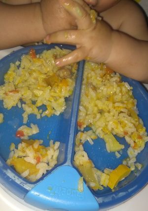 Una foto de Blw arroz con verduras