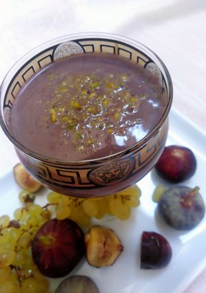 عکسی از دستور پودینگ شکلات وانجیر