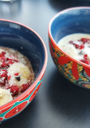 Une photo de Porridge à la vanille ou au chocolat