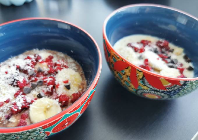 Porridge à la vanille ou au chocolat