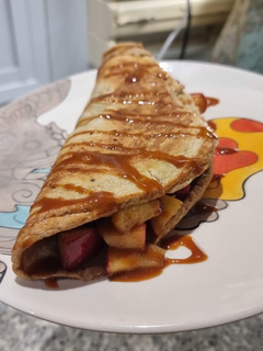 Una foto de Crêpe de Strudel de manzana saludable