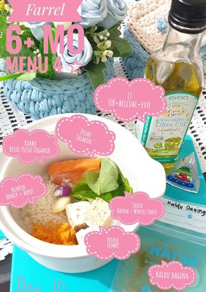 Foto resep MPASI 6+ Mo 4 bintang Ikan Salmon menggunakan slowcooker