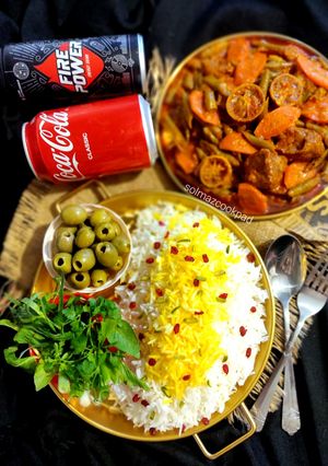 عکسی از دستور خورشت لوبیا سبز و گوشت solmaz