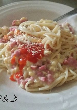Foto resep Spaghetti Carbonara Ala anak kost an (tanpa cream)