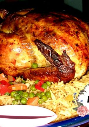 صورة لوصفة دجاج محشي بتتبيلتي المميزة 😋😍