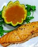 Cá hồi sốt cam mật ong