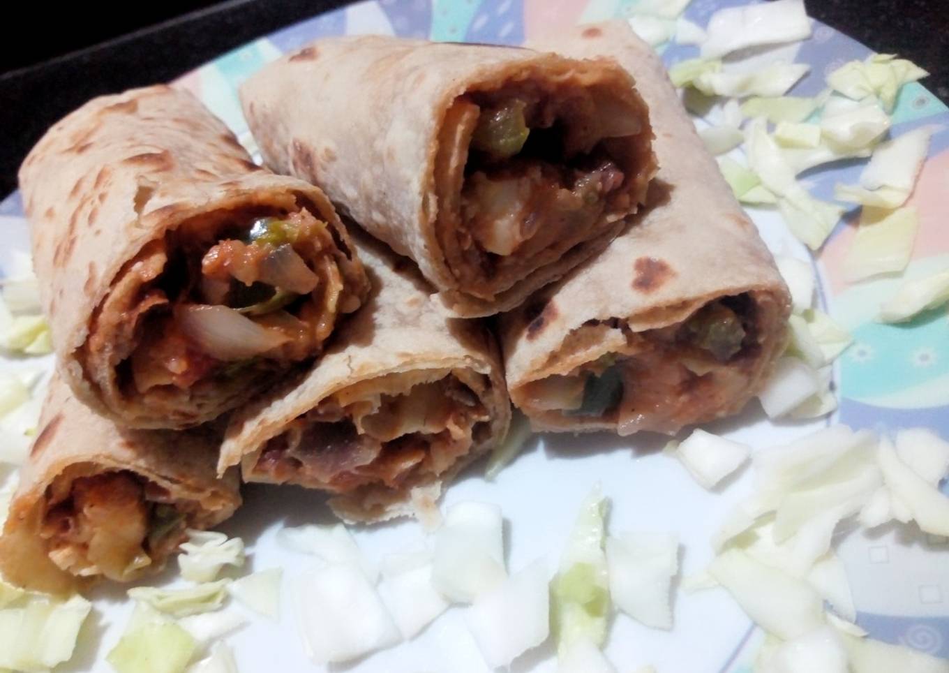 Rajma and paneer wrap