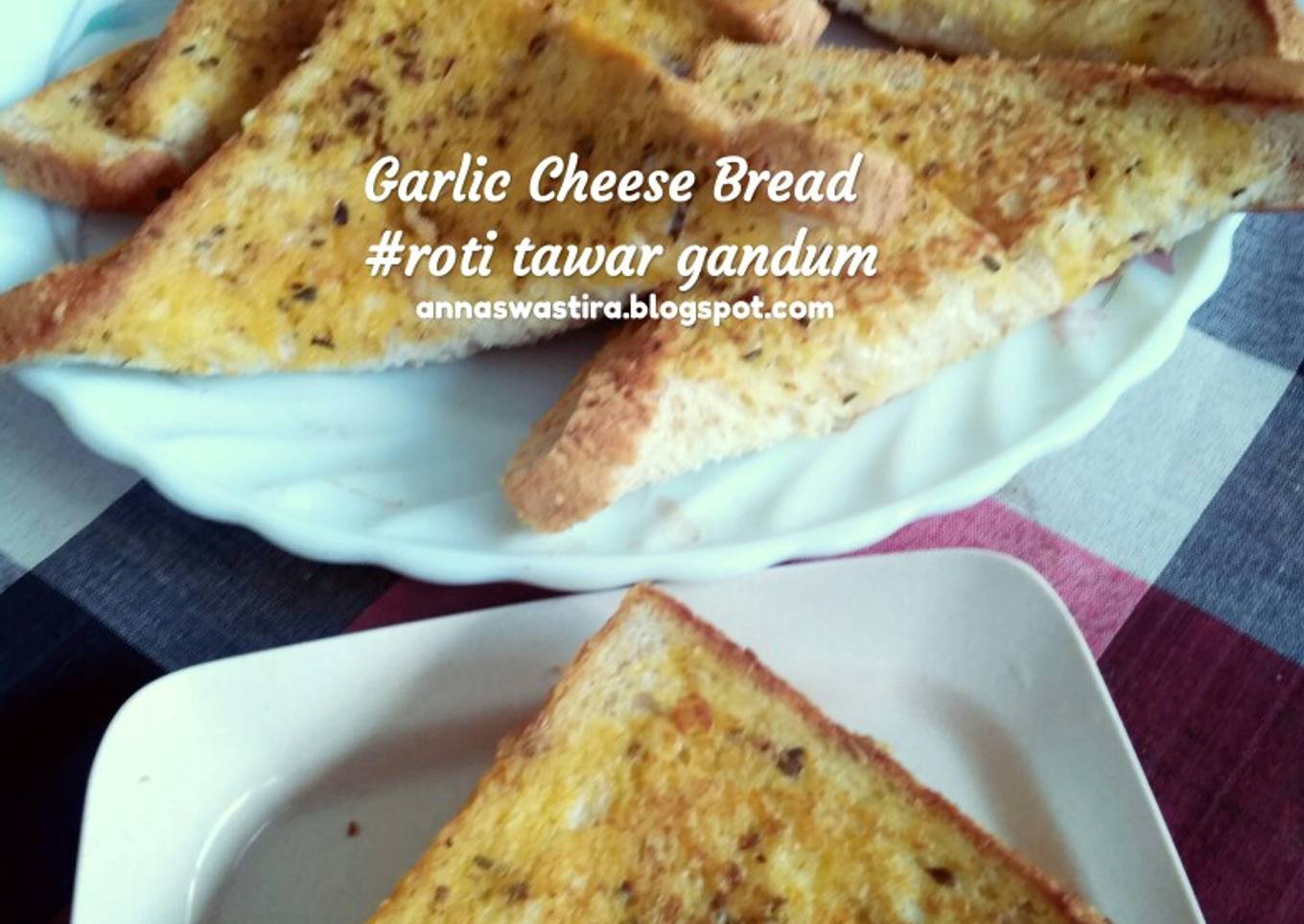97. Garlic Cheese Bread #roti tawar gandum