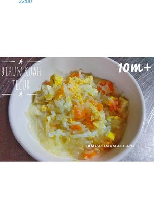 Foto resep Mpasi Bihun kuah telur 10m+