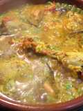 Arroz con muslos de pollo y mejillones