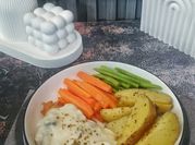 Gambar chicken steak saus mushroom