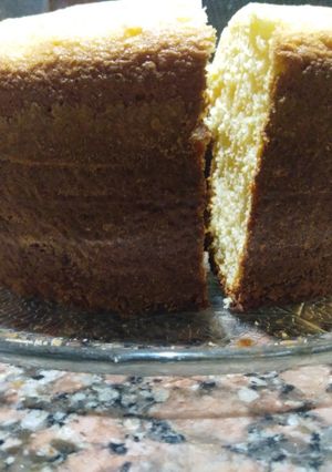 Una foto de Bizcochuelo alto y esponjoso🍮🥰👏 sin horno