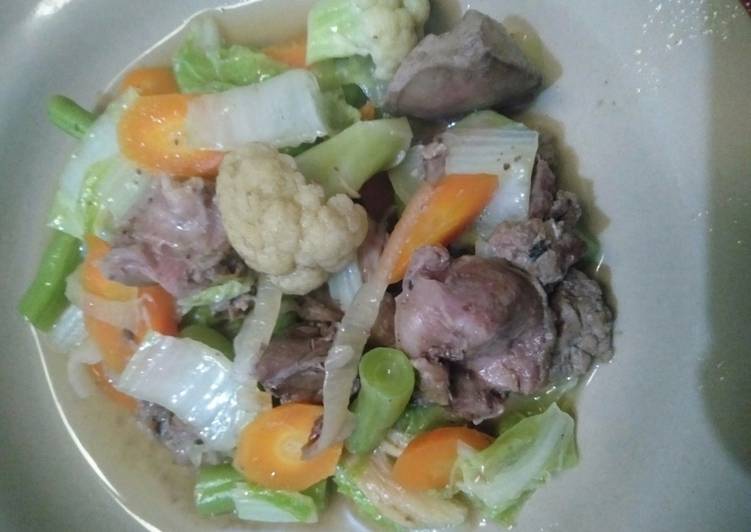 Cara mudah meracik Capcay with rempelo ati yang Menggugah Selera