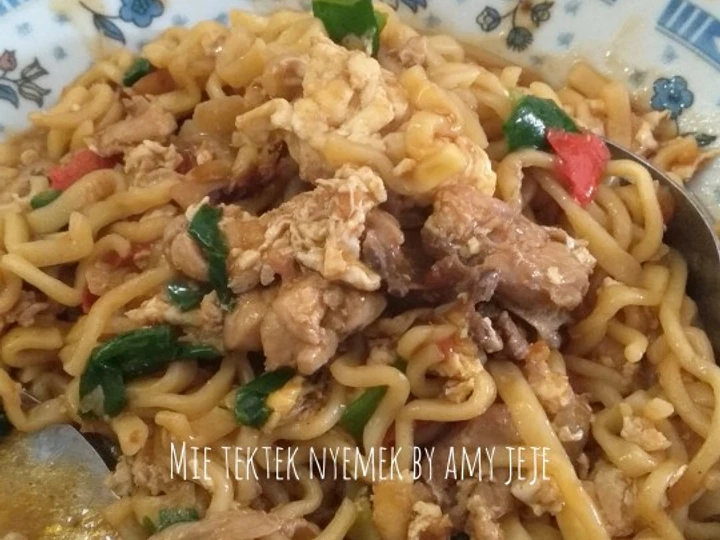 Cara Gampang Membikin Resep Mie tektek nyemek versi Amy Jeje yang  Bikin Ketagihan Anti Ribet, Sempurna